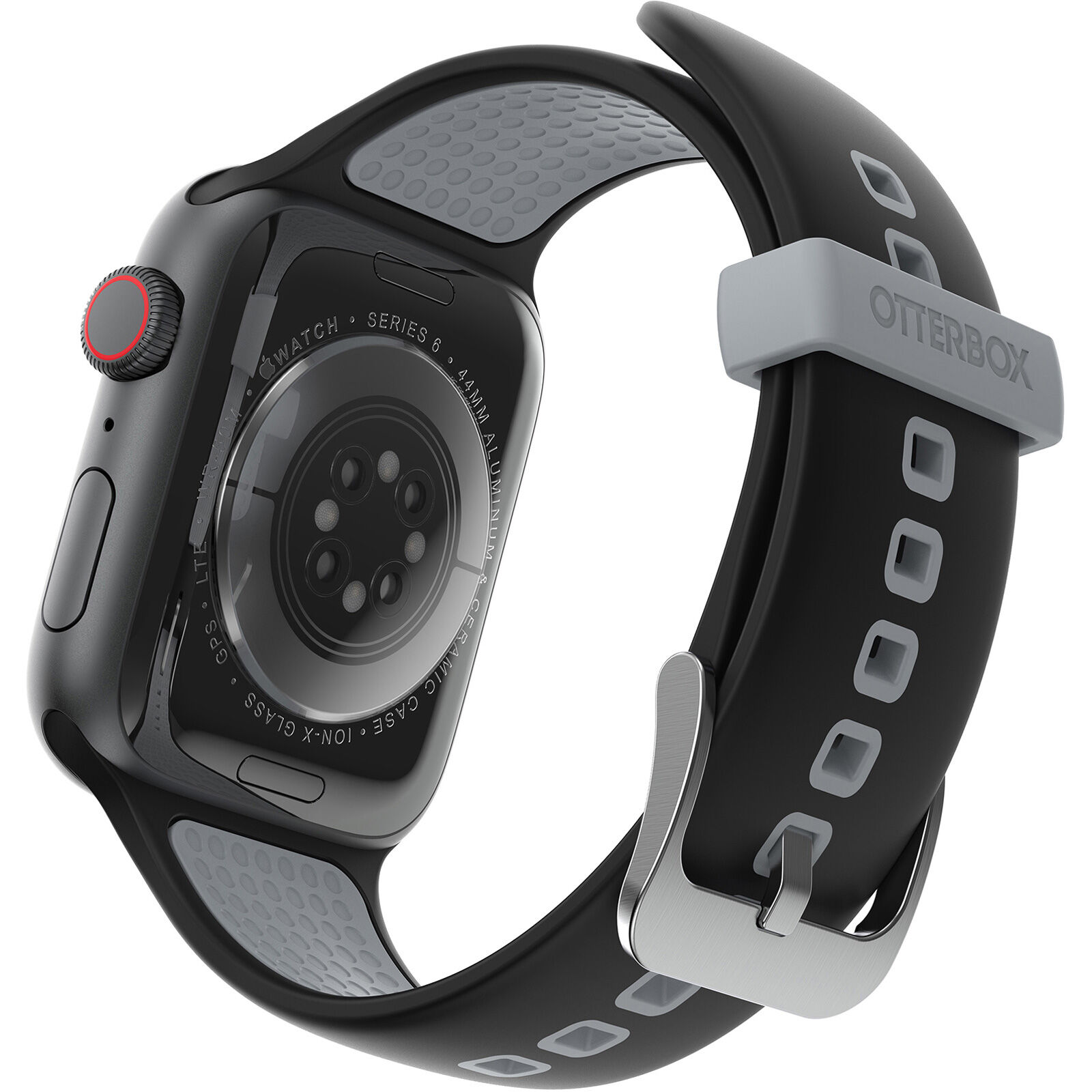 黑色Apple Watch 防水舒適矽膠錶帶| OtterBox Asia
