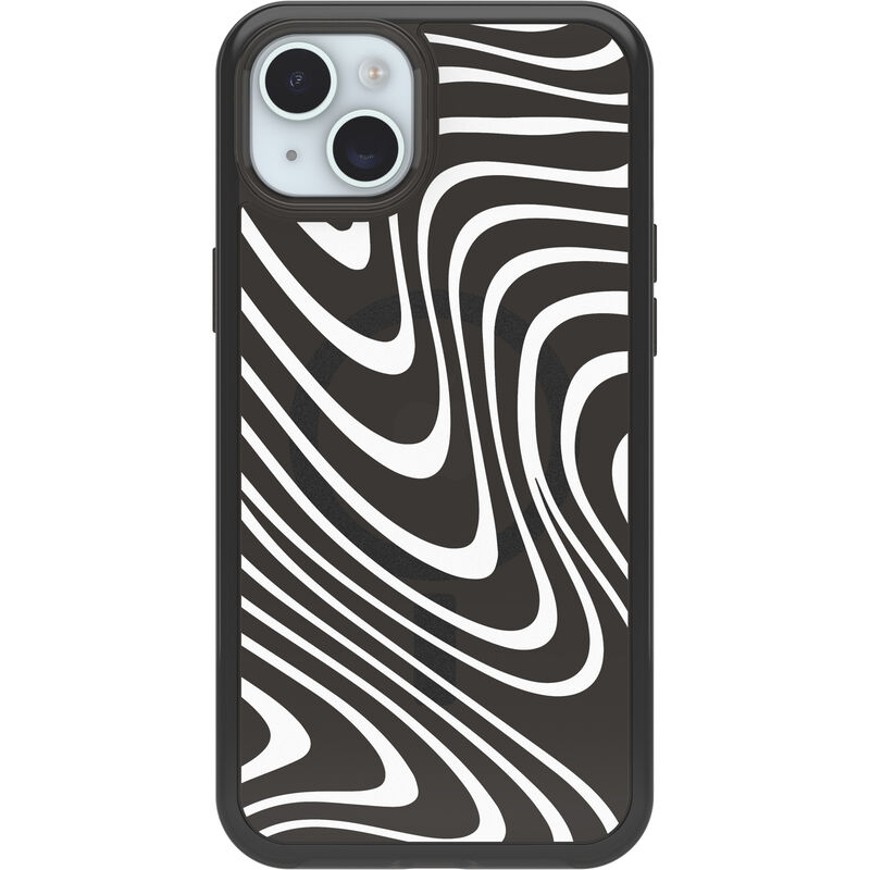 product image 2 - iPhone 15 Plus and iPhone 14 Plus Case Symmetry Series Clear for MagSafe - Black + White Collection