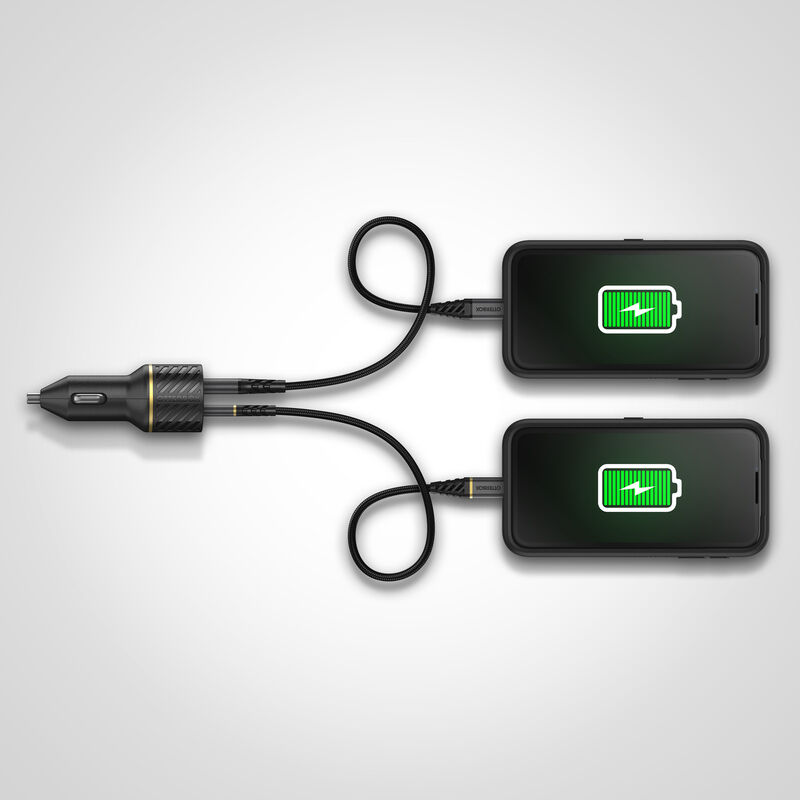 product image 4 - USB-C / USB-A デュアルポート 急速充電カーチャージャー