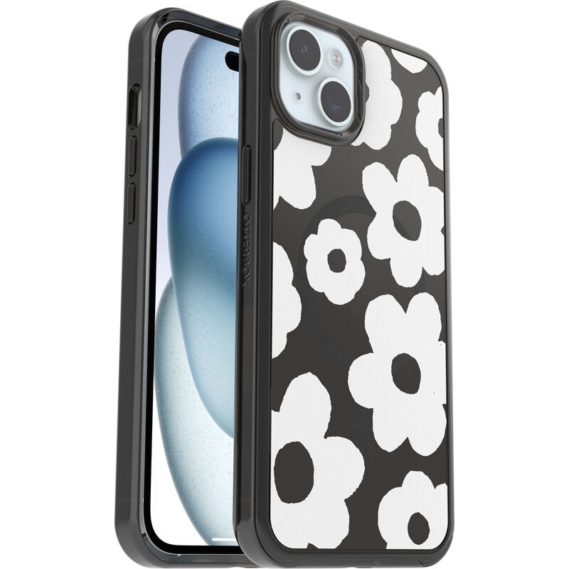 product image 1 - iPhone 15 Plus and iPhone 14 Plus Case Symmetry Series Clear for MagSafe - Black + White Collection