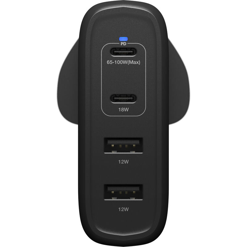 product image 3 - 4 輸出USB-C 插牆式電源轉換器 (Type G) - 100W 快速充電