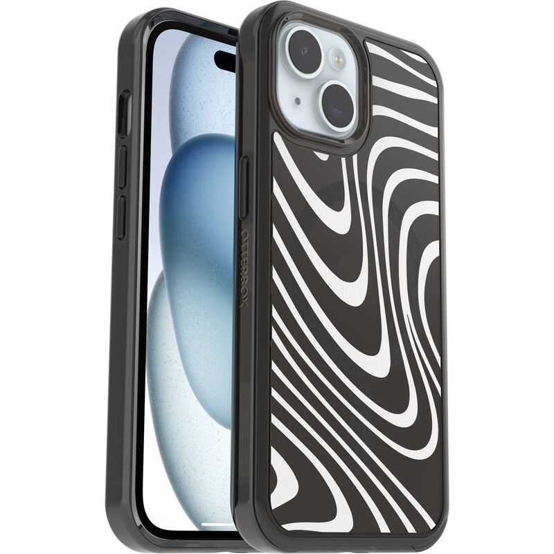 product image 1 - iPhone 15, iPhone 14 and iPhone 13 Case Symmetry Series Clear for MagSafe - Black + White Collection
