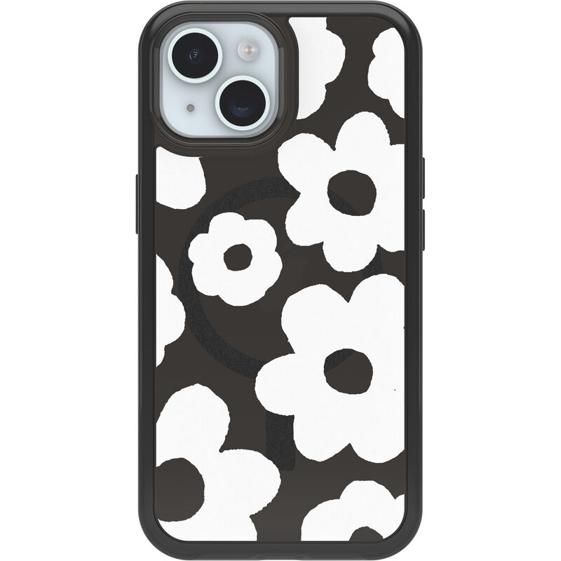 product image 2 - iPhone 15, iPhone 14 and iPhone 13 Case Symmetry Series Clear for MagSafe - Black + White Collection
