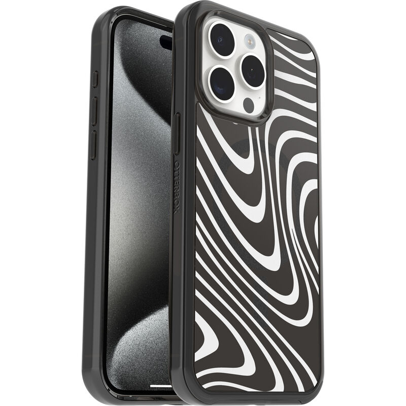 product image 1 - iPhone 15 Pro Max Case Symmetry Series Clear for MagSafe - Black + White Collection