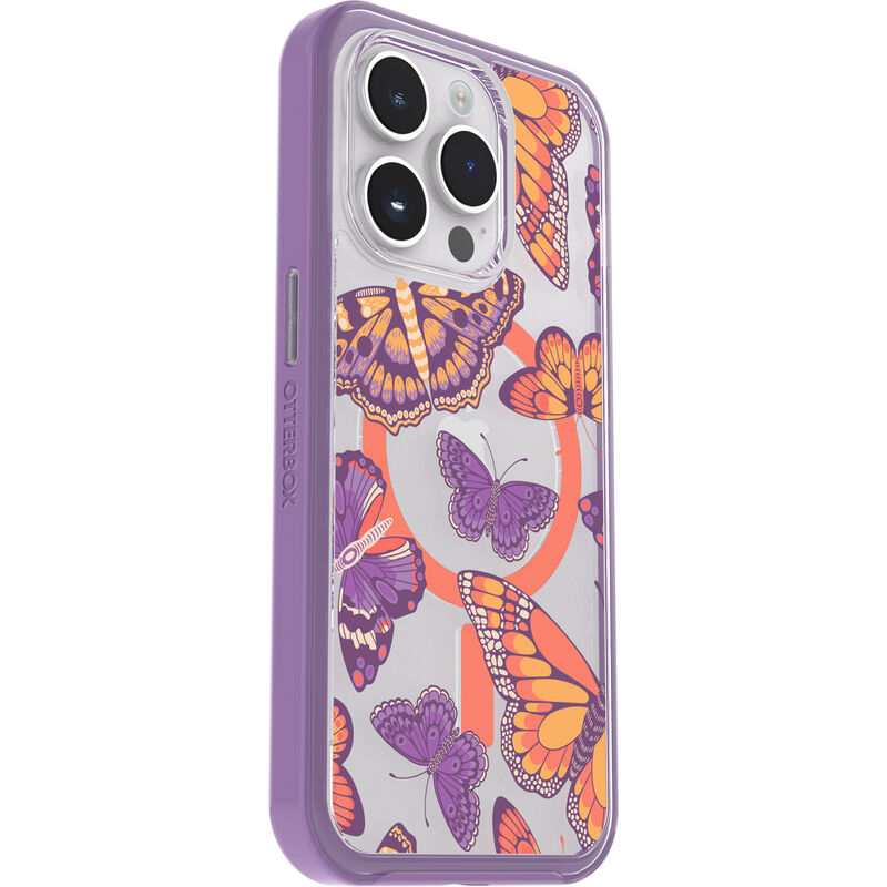product image 3 - iPhone 14 Pro Case Symmetry Series Clear for MagSafe Fluttering Flora