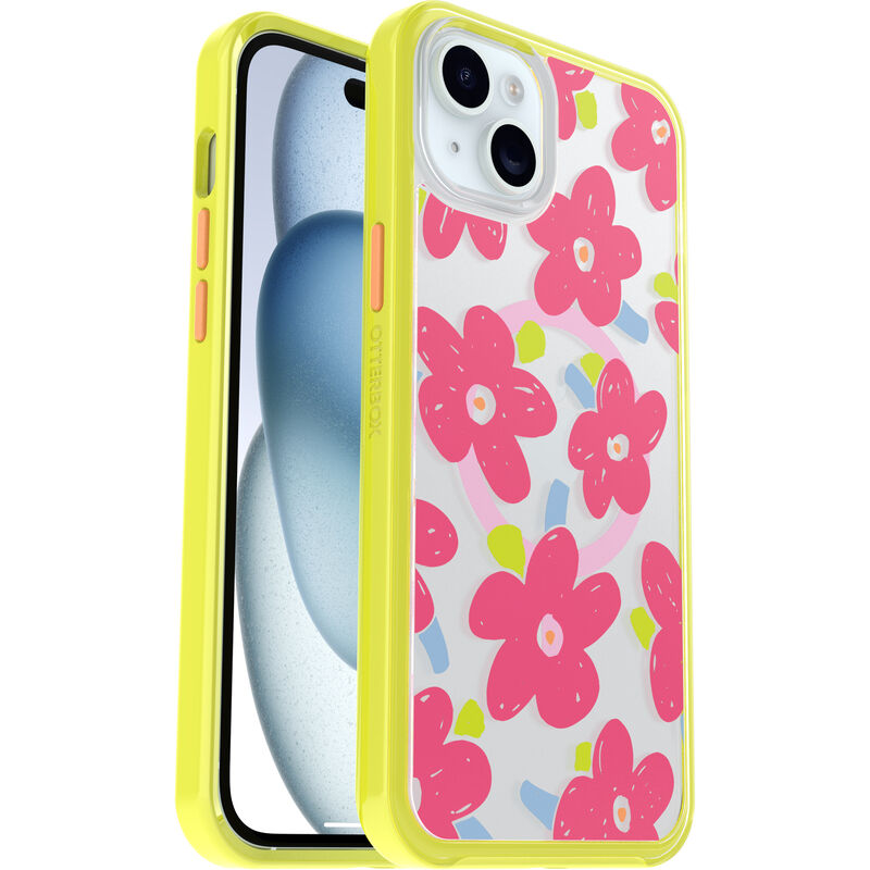 product image 1 - iPhone 15 Plus and iPhone 14 Plus Case Symmetry Series Clear for MagSafe Fluttering Flora