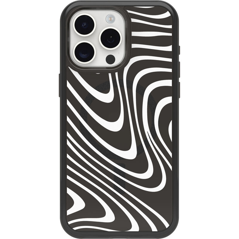 product image 2 - iPhone 15 Pro Max Case Symmetry Series Clear for MagSafe - Black + White Collection