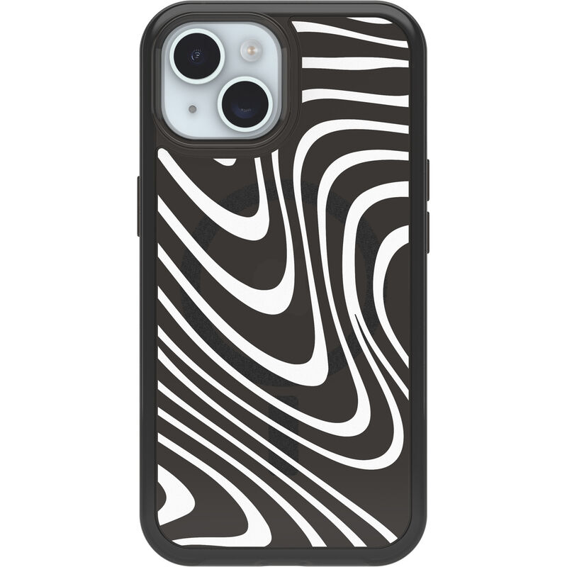 product image 2 - iPhone 15, iPhone 14 and iPhone 13 Case Symmetry Series Clear for MagSafe - Black + White Collection